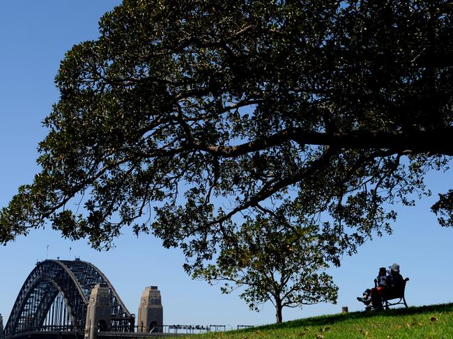 Observatory Hill Park at Millers Point was found to contain asbestos. Picture: AAP Image/Joel Carrett