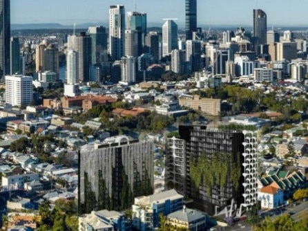 Artist's impression of the Keylin two-tower project (in the foreground).