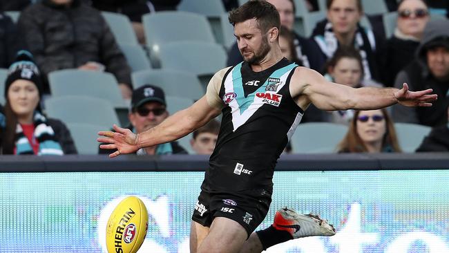 Port District gun Sam Gray during his time with Port Adelaide. Picture: Sarah Reed