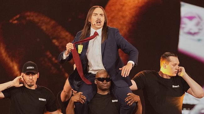 Charli XCX collaborator Tommy Cash is a fan favourite with his cheeky Espresso Macchiato. Picture: AP.