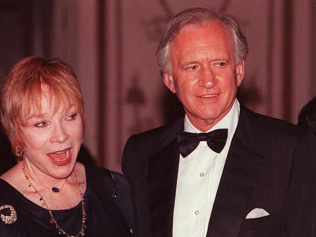 Actor Shirley MacLaine with Andrew Peacock at a dinner in New York. She wrote that he was “charming, funny and a conservative” in her memoir. Picture: Supplied