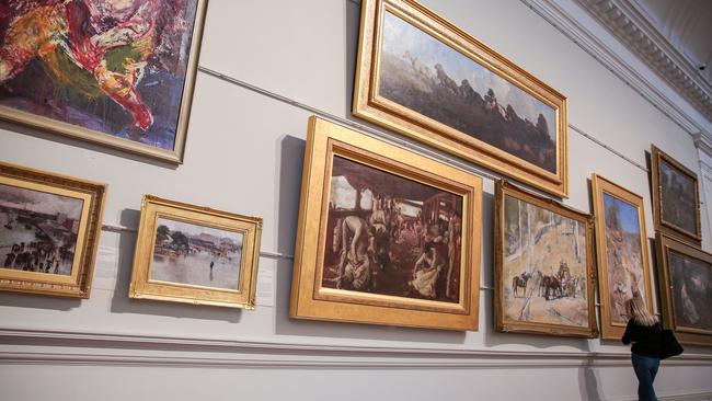 A woman visits the Art Gallery of New South Wales in Sydney. Picture: Bai Xuefei/Xinhua via Getty Images