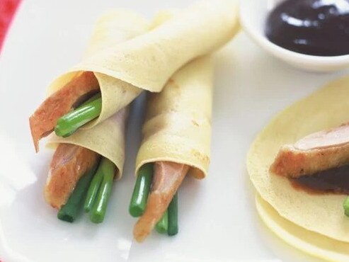 Duck pancakes.