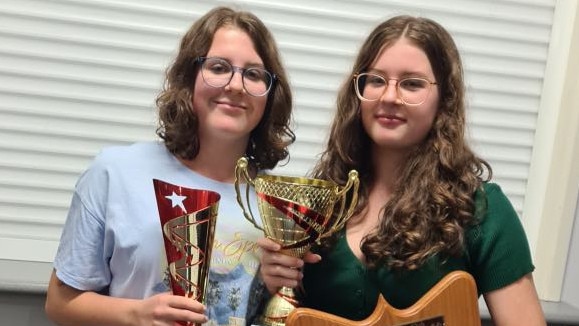 Amber and Hayley Spence, Gympie Speedway. Photo: contributed.