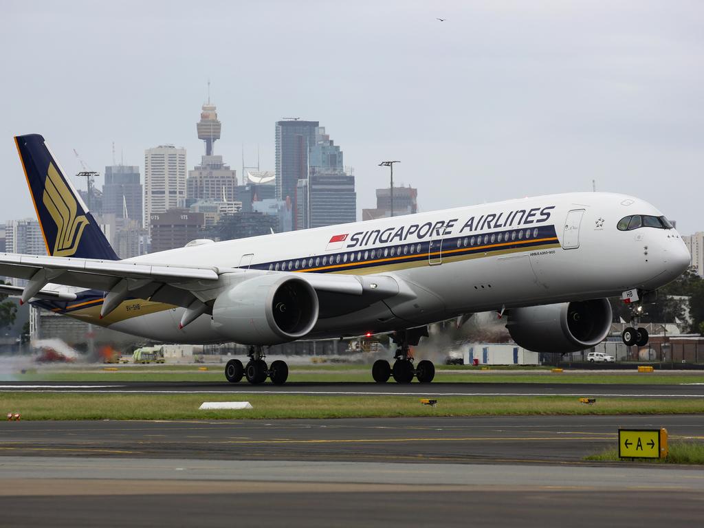 Pfizer vaccine arrives into Sydney International Airport on a Singapore Airlines flight. Picture: NCA NewsWire/Gaye Gerard