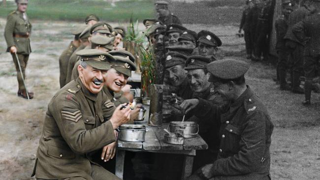 A scene from director Peter Jackson's WWI documentary, They Shall Not Grow Old. 