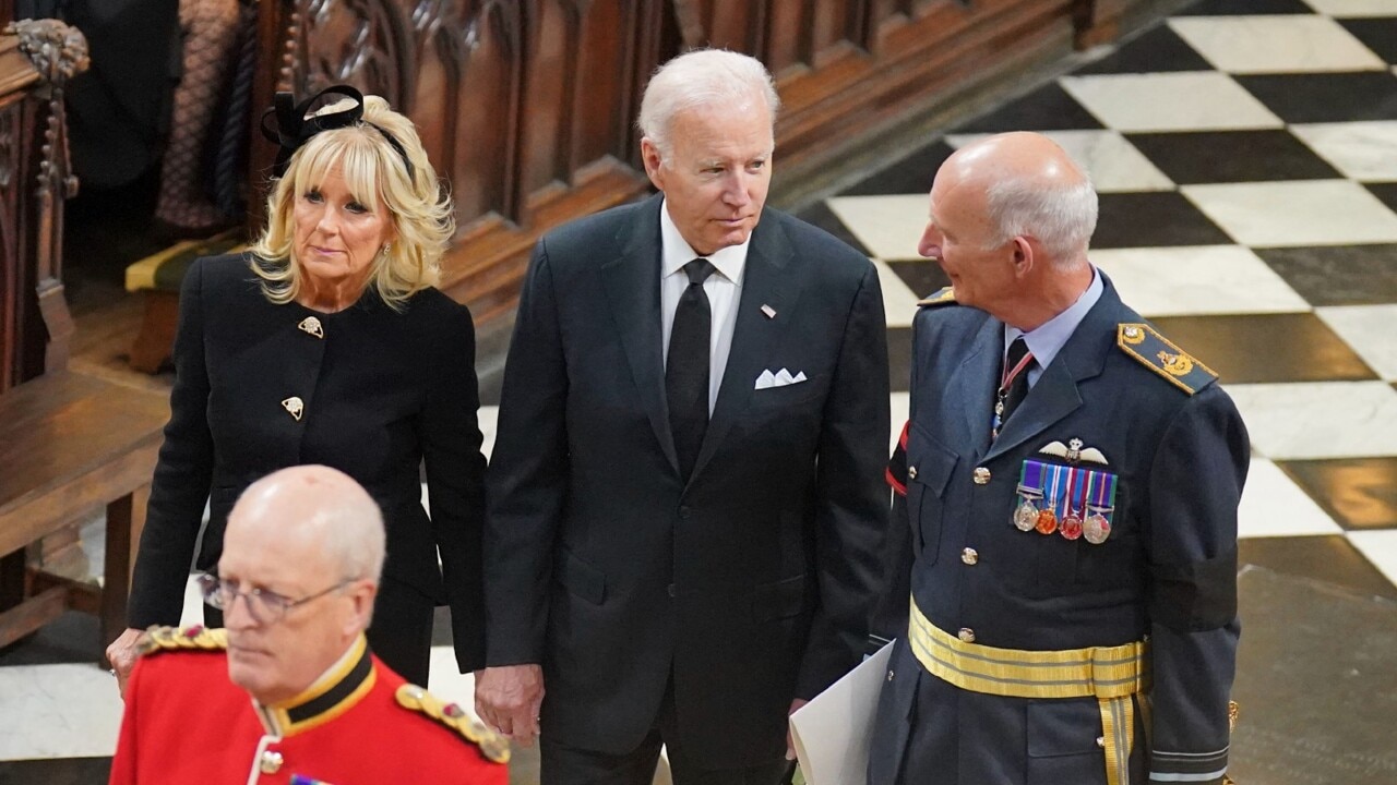 Joe Biden attends the Queen’s funeral