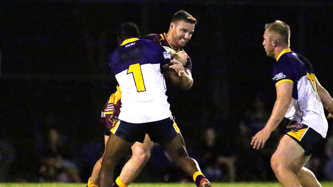 Suburbs’ Rhys Hanlon in a Cairns District Rugby League (CDRL) match between Southern Suburbs Cockatoos and the Edmonton Storm at Alley Park. Picture: Brendan Radke.
