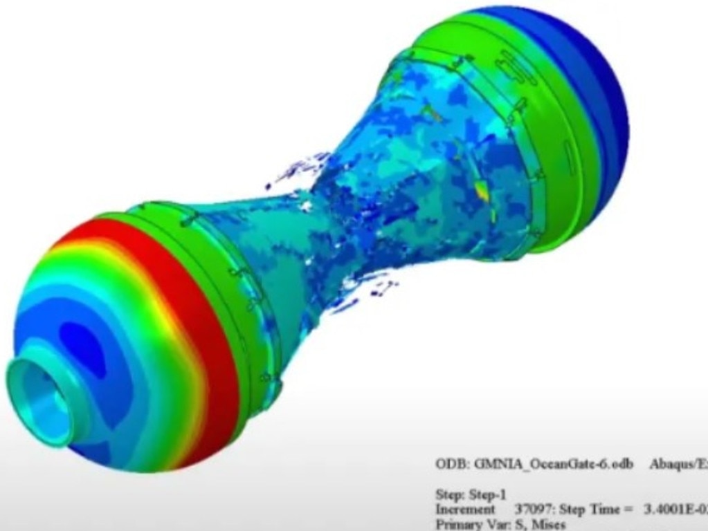 The simulation at 34 milliseconds. Picture: Ronald Wagner/YouTube