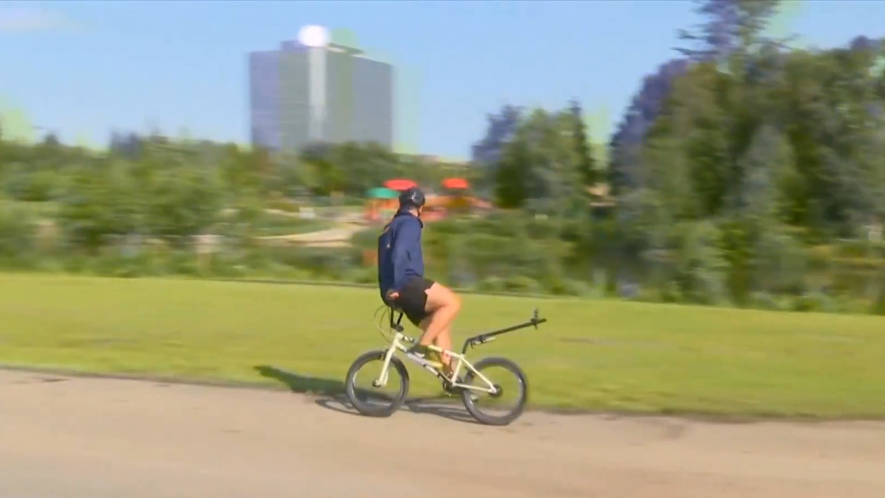 Riding a hot sale bike backwards