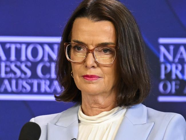 CANBERRA, AUSTRALIA - NewsWire Photos - 23 APRIL, 2025: Mark Butler MP, Minister for Health and Aged Care debates Senator Anne Ruston, Shadow Minister for Health and Aged Care at the National Press Club of Australia in Canberra. Picture: NewsWire / Martin Ollman