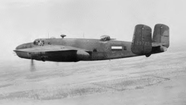 On October 21, 1943 a 15-ton B-25D’Mitchell’ bomber crashed near Noonamah, killing RAAF pilot Sergeant Cornelis Antonius Hendrikus Keesmaat. Picture: Archaeological Survey Report