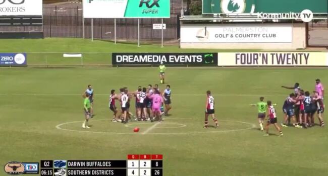 Southern Districts vs Darwin Buffaloes Round 18 brawl