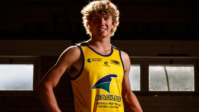 Woodville-West Torrens footballer Patrick Weckert at Woodville Oval on January 31, 2023. Picture Matt Turner.