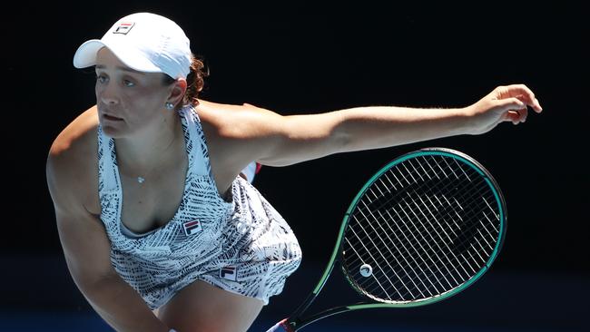 Ash Barty wants her serve to be a weapon Picture: Michael Klein.