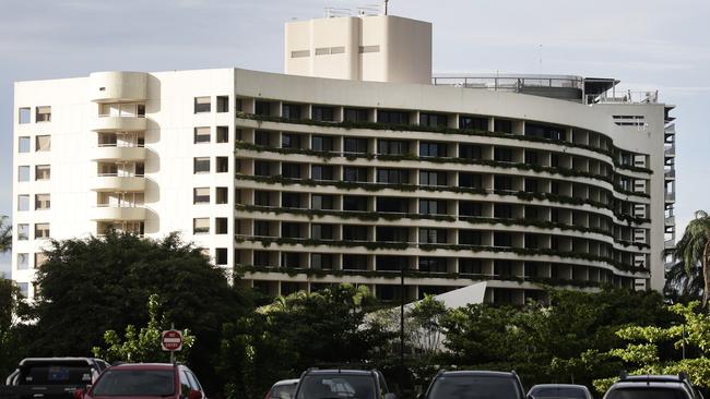 The application is for a 27 storey building which will include the hotel training college. Pictured is Hilton Hotel in Cairns. Picture: Anna Rogers