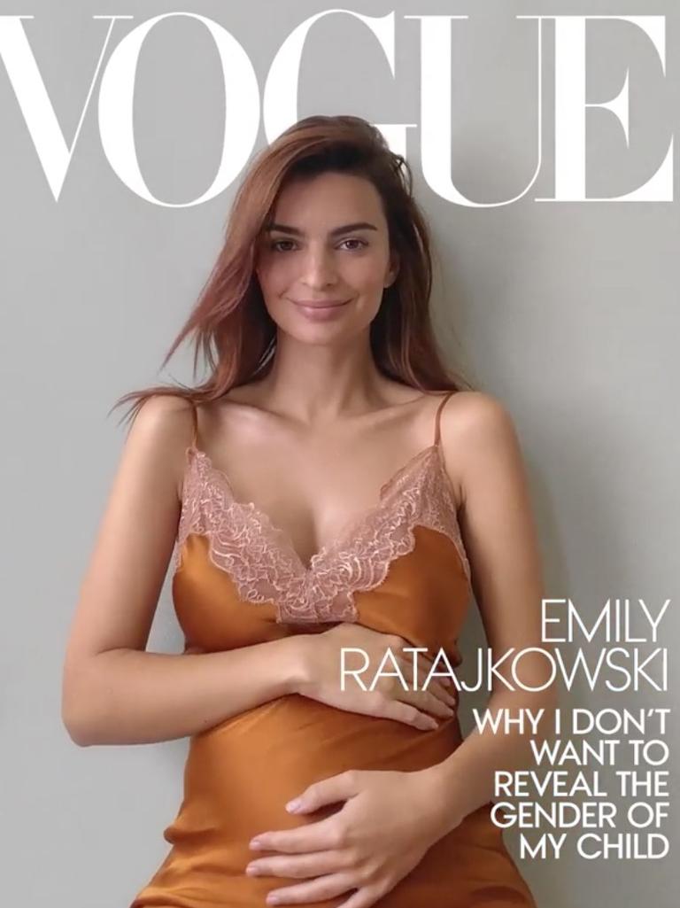 Emily Ratajkowski on the cover of Vogue.