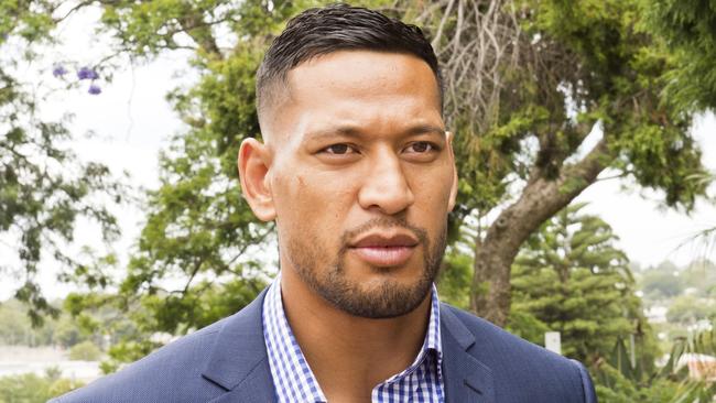 Israel Folau has entered an amended claim against Rugby Australia. Picture: Nev Madsen