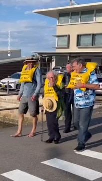 97yo man among 100 arrested in Newcastle protest