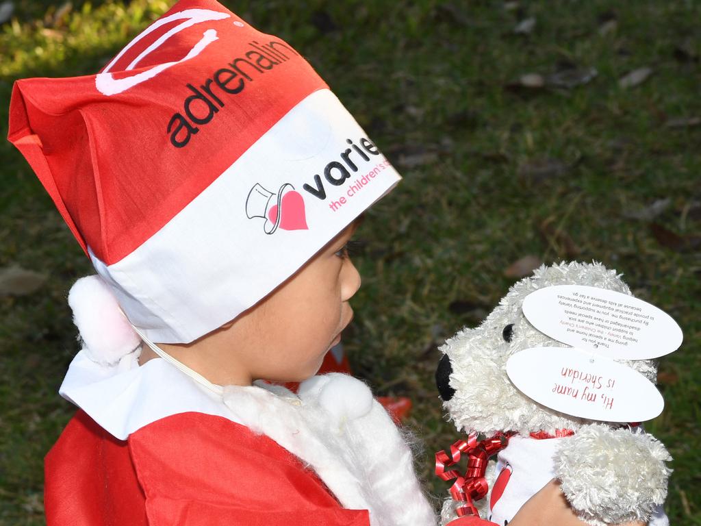 Aaron Ylagan at the Darwin Santa Fun Run in July at Mindil Beach. Picture Katrina Bridgeford.