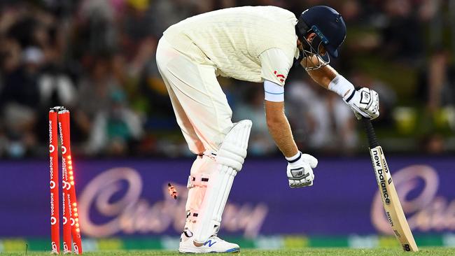 Joe Root dismissed by Scott Boland for the fourth time this series on Sunday. Picture: William WEST/AFP