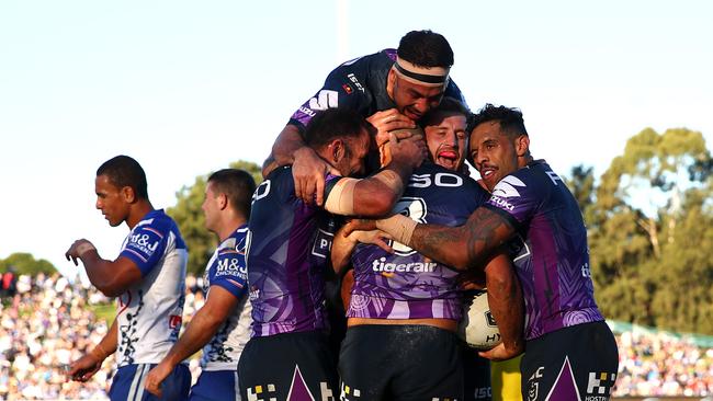 Melbourne ran riot at Belmore Oval. Picture: Cameron Spencer