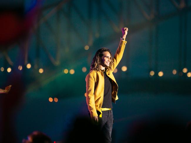 Isaiah Firebrace at Australia Day Live.