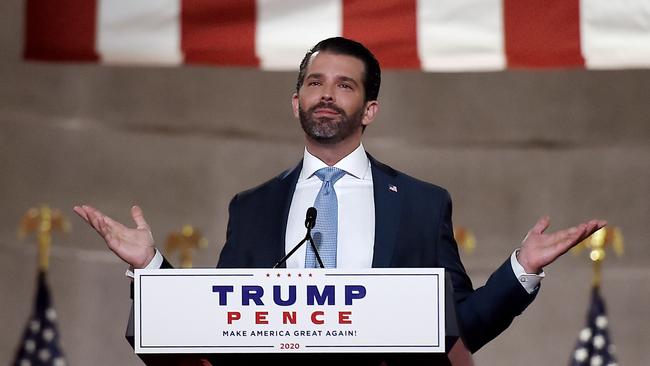 Donald Trump Jr. will visit Australia for a whirlwind three-day speaking tour later this year. Picture: Olivier Douliery