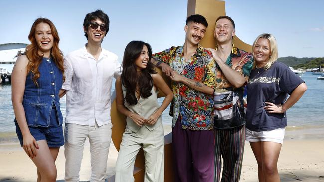 Pictured at Watsons Bay in Sydney are Australian TikTok Award Nominees Maddy MacRae (1.8M followers), Jojo ASMR (4.2M followers), Elle Ray (642.1K followers) Josh and Matt Design (3.3M followers) and Bridey Drake (3.2M followers) ahead of the 2024 TikTok Awards. Picture: Richard Dobson