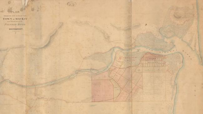 Town Plan Of Mackay, 1863. Picture: Unknown