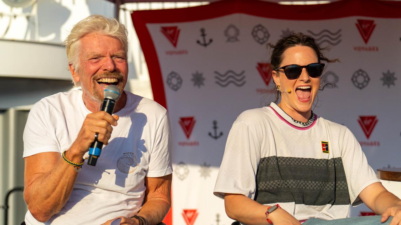 Raygun with Richard Branson on his cruisehip after the Olympics.