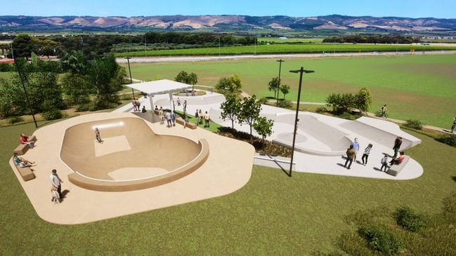 The new $1.3m Aldinga skatepark would be capable of hosting events and competitions. Picture: Supplied