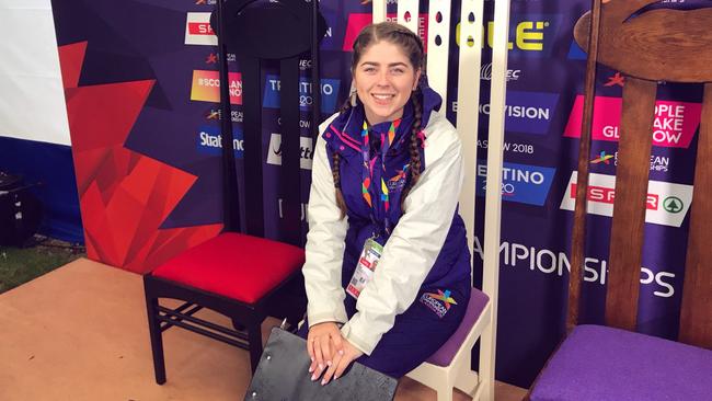 Amy Cundy worked at the Gold Coast Commonwealth Games and has since had roles at various events including the European Championship in Glasgow, August 2018. Picture: Supplied. 