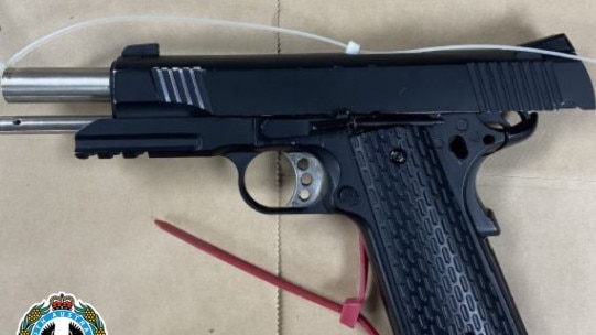 Loaded guns and other weapons were located at homes in Woodville South and Enfield. Picture: Supplied