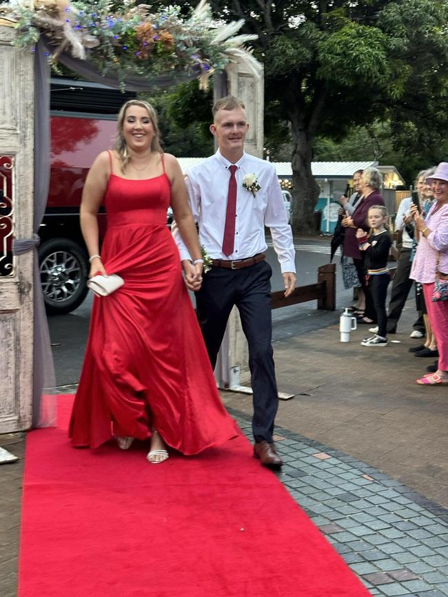 Students arrive at the Hervey Bay State High School formal.