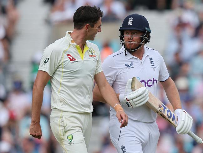 Australian captain Pat Cummins faced plenty of heat. Picture: Adrian DENNIS / AFP.