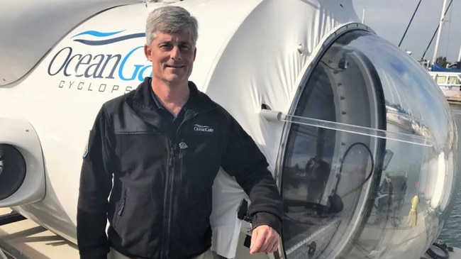 OceanGate CEO Stockton Rush is on-board the missing submarine exploring the Titanic. Picture: OceanGate