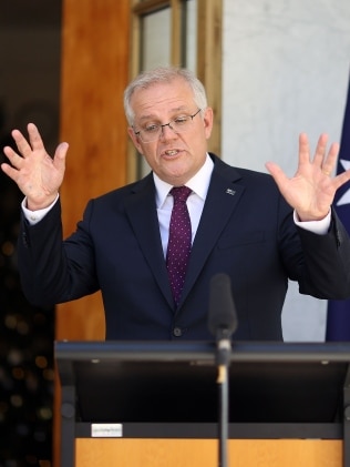 Scott Morrison says Australia is moving into the next phase of the pandemic where not everything can be free. Picture: NCA NewsWire / Gary Ramage