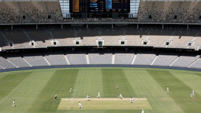 The new Perth Stadium veing used for cricket. Picture: AAP