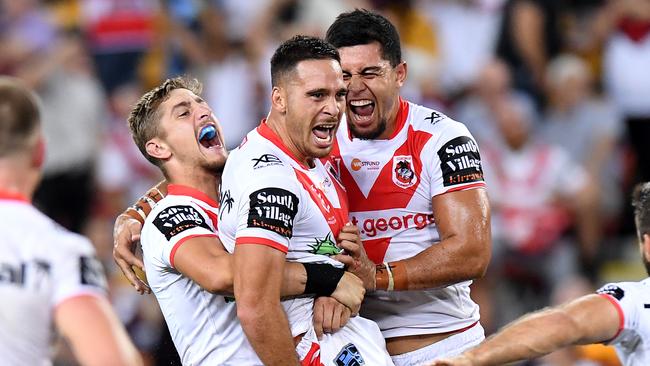 Norman delivered in the final seconds to win it for the Dragons. Photo by Bradley Kanaris/Getty Images.