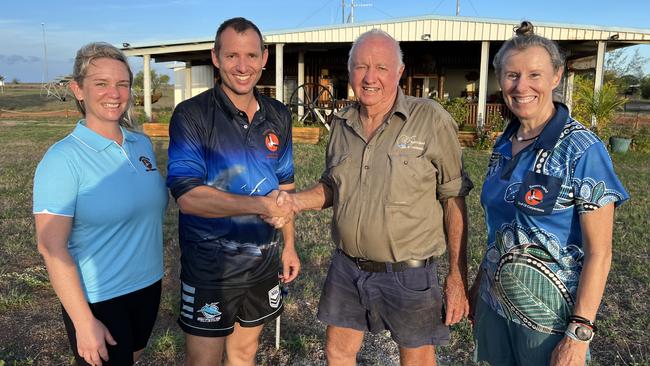 Kathleen and Mick McConachy and Tex and Lyn Battle at Sweers Island Resort.