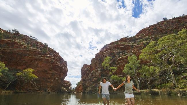 A new tourism campaign from the NT Government features a ‘mock’ 16-page NT News liftout. Picture: TOURISM CENTRAL AUSTRALIA