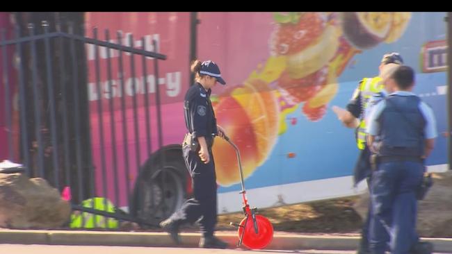 Crash investigators are taking measurements around the wreckage site. Picture: Oceania Productions