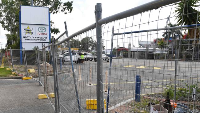 1300 Smile Stadium begins demolition. Picture: Shae Beplate.