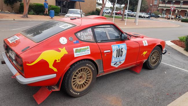 The 1973 Datsun 240Z on the Perth to Sydney marathon.