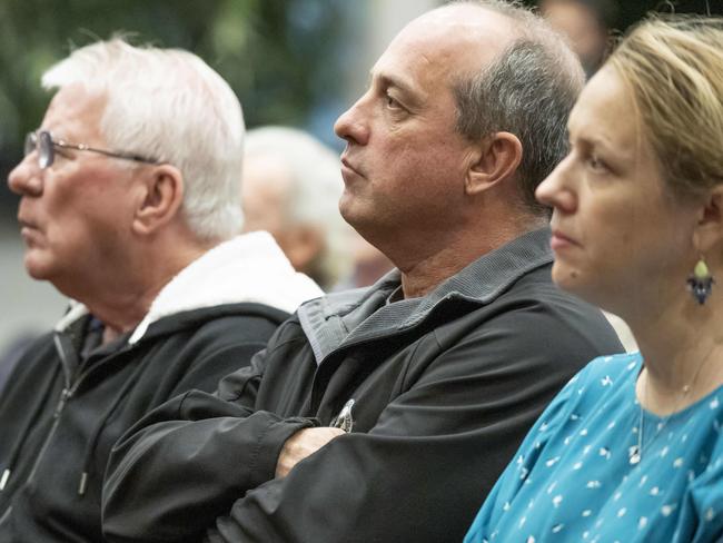 Locals listen to the candidates. Picture: Matthew Vasilescu