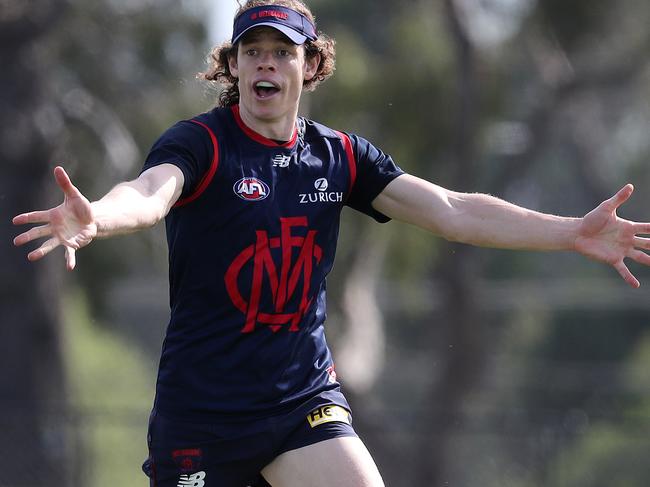 Melbourne training at Casey Fields. 22/01/2021.  Ben Brown training the the Demons at Casey Fields today   . Pic: Michael Klein