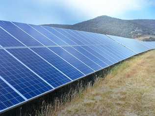 PROJECT COMING: Style of solar panels to be used on the solar farm in Moura. Picture: Mike Richards GLA130418SLAR