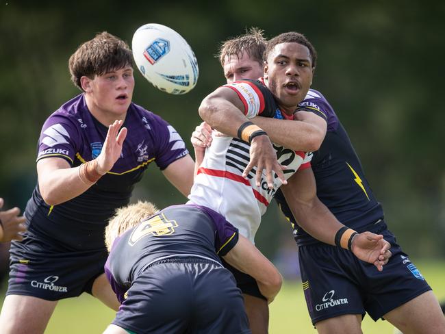 Soteila Fatui gets an offload away for North Sydney in SG Ball earlier this year. Picture: Julian Andrews