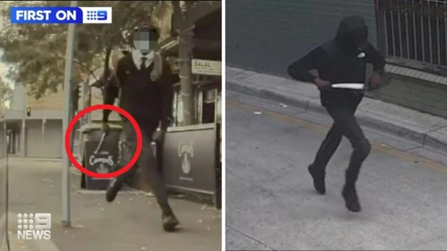 Footage has shown two teens armed with machetes chasing a boy shortly before his death. Source: 9 News / Victoria Police
